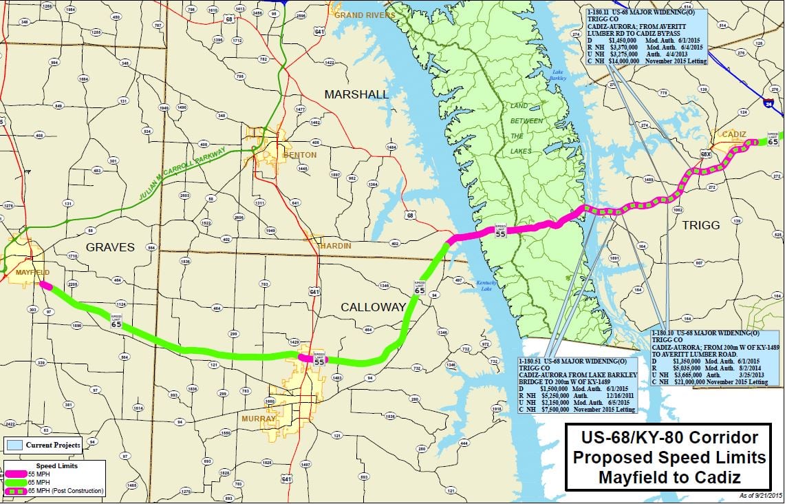 Parts of U.S. 68/KY 80 to widen and increase speed limit - WPSD Local 6 ...